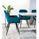 Стул SIGNAL CHERRY Velvet Bluvel 85 бирюзовый/черный